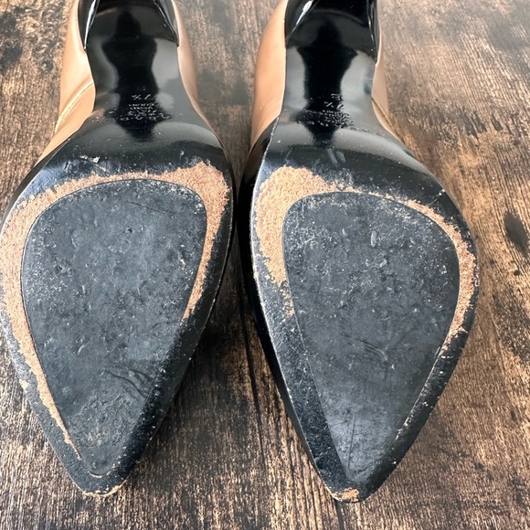 Casadei Shimmer Gold & Black Two Tone Pump Heels - Picture 14 of 16